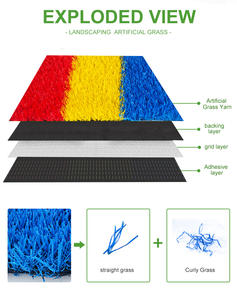 Gazon artificiel pour terrain de football de maternelle, tapis <span class=keywords><strong>vert</strong></span>, surface de terrain de jeu sportif extérieur - Product Image 6