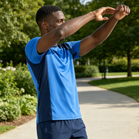 Tenue de sport personnalisée pour homme, couleur contrastée, légère, pour la course à pied, la salle de sport, l'entraînement, séchage rapide, t-shirt d'été pour homme