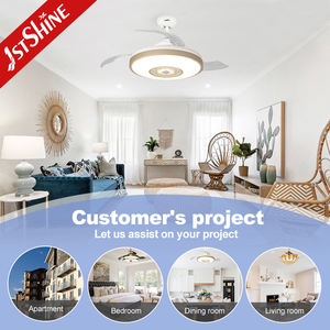 1stshine Led Ventilateur de Plafond Maison Multi Couleur Veilleuse DC Moteur RGB Éclairage Ventilateur de Plafond avec Lames Cachées - Product Image 4