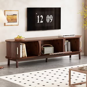 Mueble <span class=keywords><strong>para</strong></span> <span class=keywords><strong>TV</strong></span> <span class=keywords><strong>de</strong></span> Estilo Mid-Century <span class=keywords><strong>para</strong></span> Televisores <span class=keywords><strong>de</strong></span> 75 Pulgadas, Centro <span class=keywords><strong>de</strong></span> <span class=keywords><strong>Entretenimiento</strong></span> <span class=keywords><strong>de</strong></span> Madera con Gabinete <span class=keywords><strong>de</strong></span> Almacenamiento Ajustable - Product Image 2