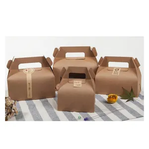 Emballage jetable en papier kraft ou blanc de qualité alimentaire, boîtes jetables en forme de boîtes jetables, pour emballage à emporter, 100 unités
