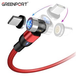 Free shipping 1M 3.3ft <span class=keywords><strong>2M</strong></span> 6.6ft LED charger magnetic charging <span class=keywords><strong>cable</strong></span> 360 degree rotation magnetic 3 in 1 <span class=keywords><strong>usb</strong></span> <span class=keywords><strong>cable</strong></span> - Product Image 3