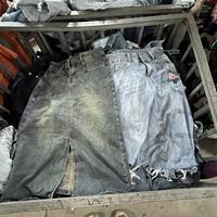 Rok Denim Wanita Grosir Grade-A Kasual Pinggang Tinggi Rok Jeans Bekas Panjang Rok Fashion Wanita Bal (Bale) Bekas 45kg