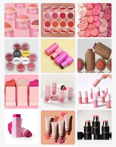 บลัชออนแต่งหน้าแบบขายส่ง MLM Custom Makeup พร้อมโลโก้ บลัชออนเกาหลีสีชมพู บลัชออนมินิรูปหัวใจ - Product Image 5