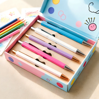 Stylo bille hexagonal en métal au design superbe avec logo personnalisé, papeterie de bureau, stylo publicitaire, stylo en métal
