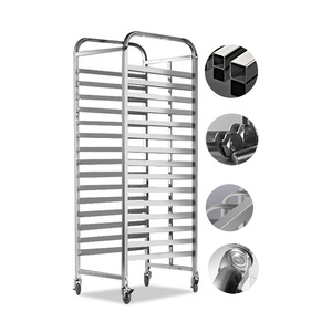 Carrello da Forno Multilivello in Acciaio Inox per Panetteria, Uso Commerciale per Cucine <span class=keywords><strong>e</strong></span> Ristoranti - Product Image 1