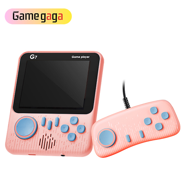 G7 3.5 Inch Handheld Game Console with 600 Built-in Games Colorful Options Supports AV Output-Portable Gift for Kids