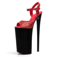 Sandales à plateforme pour femme, talons très fins, bout ouvert, 26 cm, élégantes, sexy, fétichistes, pour danseuse exotique, défilé de mode, reine du podium