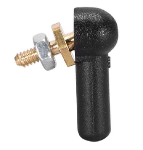 Poignée de porte de placard en bois personnalisable en taille et en matériau, avec bouton en acier inoxydable, design rond, finition unie - Product Image 2