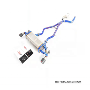 出厂价格钛排气消声器管道丰田Supra 3.0T A90 2019年带阀门 - Product Image 1