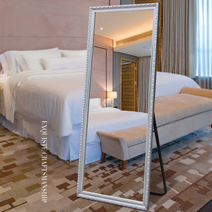 Full Length Dressing <strong>Mirror</strong> with Standing Holder Large Rectangle Bedroom Floor <strong>Mirror</strong> Hanging <strong>Leaning</strong> Against Wall - Product Image 4