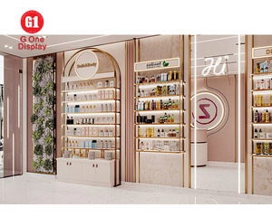 ชั้นวางสินค้าเครื่องสำอางแบบปรับแต่งได้สำหรับร้านค้าปลีก |   เฟอร์นิเจอร์ร้านเครื่องสำอางสมัยใหม่และดีไซน์ตู้ไม้สำหรับเครื่องสำอาง - Product Image 3