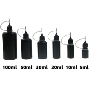 Flacon souple noir anti-lumière en PE pour cosmétiques, jus, nail art, colle de scellement, 10/20/30/<span class=keywords><strong>50</strong></span>/100 <span class=keywords><strong>ML</strong></span> - Product Image 1