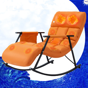 Mini fauteuil de massage orange et gris, avec prise électrique, fauteuil à bascule pour le dos, fauteuil de détente pour la maison et le bureau - Product Image 1