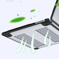 Étui pour ordinateur portable anti-rayures, antichoc, mat, TPU+PC, double matériau, protection, refroidissement pour MacBook Air Pro 13 14 16 pouces