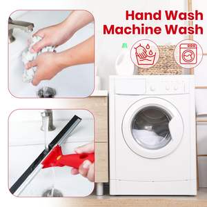 Window <strong>Cleaning</strong> <strong>Kit</strong> Rotatable Long Handle Scraper Microfiber Scrubber for Car Shower Indoor Outdoor <strong>Glass</strong> Pole - Product Image 5