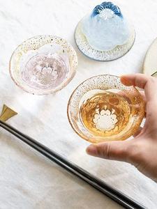 Coupe à vin moderne en <span class=keywords><strong>verre</strong></span> <span class=keywords><strong>transparent</strong></span> Oriental Mount Lucky Cup, réutilisable, 201-300 ml, forme unique, cadeau, feuille d'or, fête, petite - Product Image 3