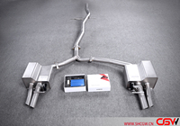 Système d'échappement automobile haute performance avec silencieux à double valve et collecteur (downpipe) pour Audi A6 C7 2.0T (2011-2018) – Vente directe usine