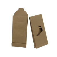 Enveloppes en papier kraft biodégradables enveloppes d'emballage d'emballage de vêtements de chaussettes personnalisées boîtes d'expédition avec fenêtre en PVC