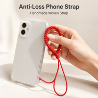 En gros, Cordon de téléphone fait main avec nœud diamant, Dragonne tressée personnalisée avec nœud Vajra, Anneau porte-clés ethnique anti-perte
