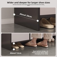 Meuble à chaussures moderne, armoire intégrée pour entrée, grande capacité, meuble d'entrée pour maison de location, étagère à chaussures pour couloir