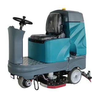 New Design Factory Price Ride-on Floor Cleaner Scrubber Electric Provided Cold Water Cleaning Floor Sweeper Double Brush 800W