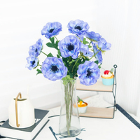 Kunstmatige anemoon, bloemen DIY bloemstukdecoraties, gebruikt voor het decoreren van de keuken en woonkamer, huisdecoratie