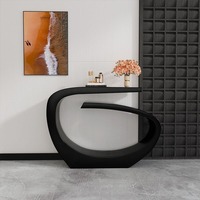 Table Console d'Entrée Haut de Gamme en Acier Inoxydable Brossé, Design Moderne Unique pour Couloir