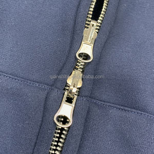 100% coton lourd recadrée sweat à capuche Zipup Streetwear Boxy Hoodie fabricant français Terry surdimensionné sweat à capuche zippé - Product Image 6