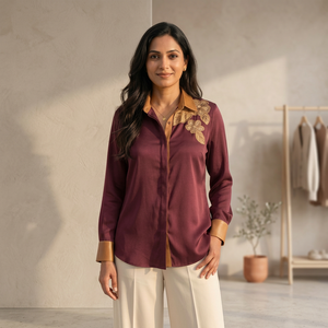 Chemise tendance pour femmes, à manches longues et en tissu doux et respirant, achat direct auprès du fournisseur - Product Image 3