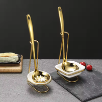 Traiteur Buffet Cuillère Porte-Ensemble En Acier Inoxydable Argent Or Couleur Service Cuisine Louche Stand Rack Ensemble