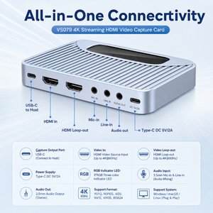 Carte de capture vidéo <span class=keywords><strong>HDMI</strong></span> 4K+60Hz avec sortie en boucle, mixage audio pour diffusion en direct et enregistrement - Product Image 1