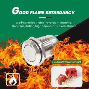 Interruptor de botón pulsador de metal Ip67, encendido y apagado, resistente al agua, antivandalismo, fabricante de fábrica de China - Product Image 2