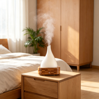 Petit diffuseur d'arômes à grain de bois, humidificateur ultrasonique d'huiles essentielles, machine d'aromathérapie pour bureau, maison et chambre