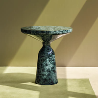 Table basse carrée en marbre noir de luxe avec veines blanches, pierre naturelle polie moderne pour salon de villa, garantie 1 an