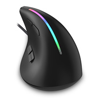 Souris de jeu filaire ZELOTES T50 RGB 2,4 GHz USB, 1600 DPI, rechargeable, 9 touches, poignée verticale ergonomique, programmable, pour ordinateur portable PC