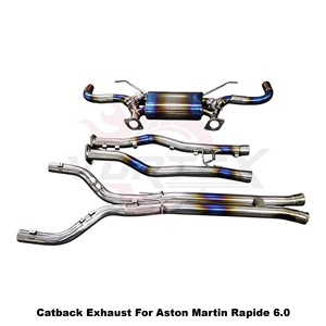 Système d'échappement Catback en titane Vortex Sport Sound Tuning compatible avec Aston Martin Rapide 6.0, silencieux à valve à vide - Product Image 6