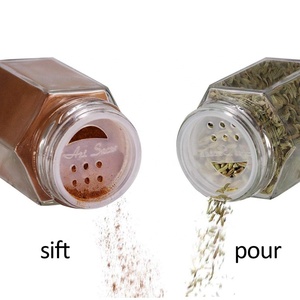 16 Gói Chai Thủy Tinh Lục Giác Lọ Gia Vị Từ Tính 3Oz Có Nắp Đậy + Nhãn + 1 Bút Đánh Dấu Phấn + 1 Tấm Không Gỉ - Product Image 3