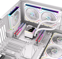 Refroidisseur de processeur liquide Gamer-X M240 240/360 mm AIO 270 W TDP 3 broches ARGB LED Dissipateur thermique en aluminium à roulement fluide pour boîtier d'ordinateur