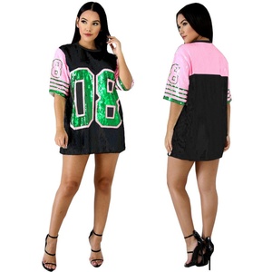 Factory Custom Special Design Sequined Fabric t Shirt Wholesale Hip Hop Performance High Quality <b>Material</b> Jersey <b>Sequin</b> t Shirt - Product Image 4