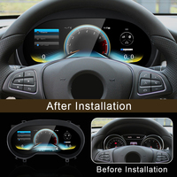 STWEI pour Mercedes Benz Classe A W176 CLA C117 GLA X156 Tableau de bord numérique LCD de voiture Instrument 12,3 pouces Panneau QLED Système Linux