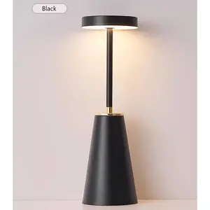 3 צבעים ללא מגע עמעום LED מנורת שולחן USB סוללה נטענת מנורות שולחן אלחוטיות לחדר שינה זוג חדר אוכל בית קפה