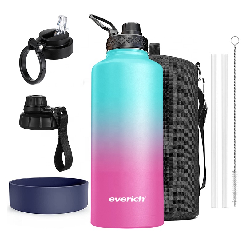 Everich 32 унции 40 унций 84 унции широкогорлая двойная настенная вакуумная Изолированная бутылка для воды из нержавеющей стали Спортивная бутылка для воды с логотипом заказчика