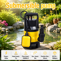 Pompe à eaux usées à flotteur automatique pour drainage des sous-sols et déshumidification des bassins de jardin