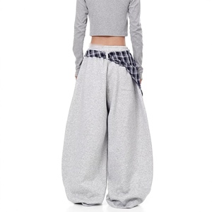 Pantalon <span class=keywords><strong>de</strong></span> jogging décontracté pour femme, coupe ample et droite, style hip-hop, couleur unie, design unique - Product Image 4