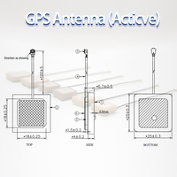 Antenne GPS interne en céramique à gain élevé 1575Mhz, antenne GPS intégrée, antenne GPS miniature 25mm avec connecteur IPE