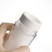 Bâton de déodorant solide rechargeable en plastique acrylique PP de 75 ml, pour soins de la peau, baume corporel, écran solaire, avec mécanisme rotatif