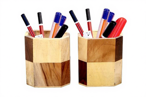 Handmade Wooden <b>Pen</b> Holder Desk Organizer Natural Wood Pencil Cup Office Stationery Organizer - Product Image 4