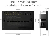 Prise murale intelligente JRUMP 147 avec double USB+C, panneau en verre, 6 prises A+C, mesure de la consommation d'énergie, Zigbee 13A, prise intelligente Tuya, prise murale UK, PD20W