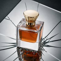 Flacon de parfum carré en verre à base épaisse de 30 ml, 50 ml, 100 ml, avec bouchon Zamac et boîte de logo, emballage de parfum – Vente en gros à chaud